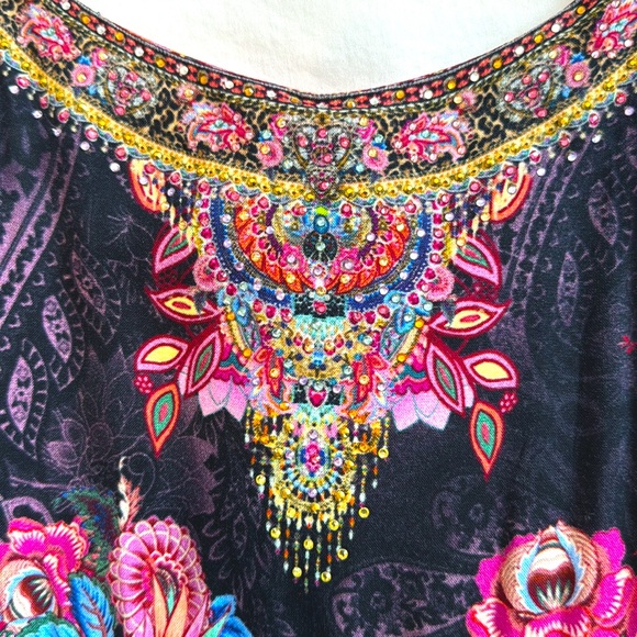 Milla by Camilla High Low Dress. Girls 12. Red and purple tones. - Picture 4 of 6